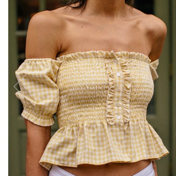 Nordstrom Tops - NWOT Between Ten Camilla Gingham Top